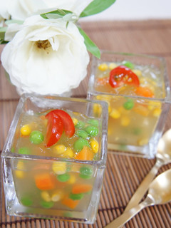 ミックスベジタブルで野菜のゼリーサラダ♪-レシピのメイン写真