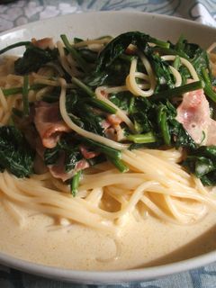 簡単絶品☆ほうれん草のクリームパスタ♪-レシピのメイン写真