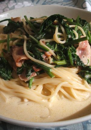 簡単絶品☆ほうれん草のクリームパスタ♪-レシピのメイン写真