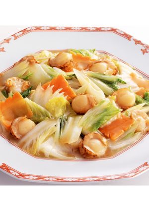 白菜とホタテのオイスター炒め物-レシピのメイン写真