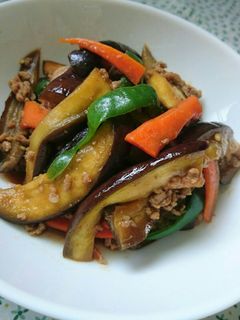 なすとピーマンの甜麺醤炒め-レシピのメイン写真