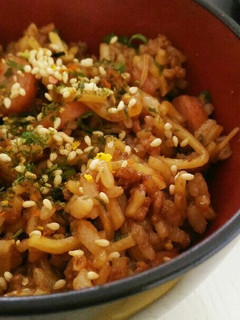 肉味噌で作る簡単そばめし風-レシピのメイン写真