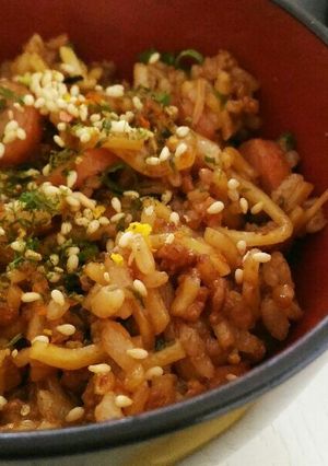 肉味噌で作る簡単そばめし風-レシピのメイン写真