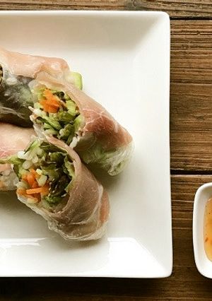 茹でもち麦の生春巻き-レシピのメイン写真