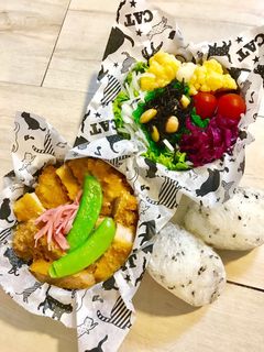 卵とじ甘辛カツ乗っけ☆夜勤弁当☆娘用-レシピのメイン写真