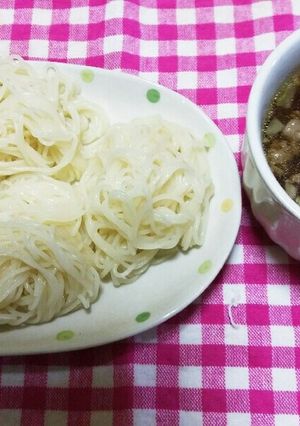 そーめんの豚肉とキャベツのつけつゆ-レシピのメイン写真