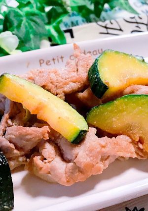糖質制限♡ズッキーニと豚コマのマヨ炒め-レシピのメイン写真