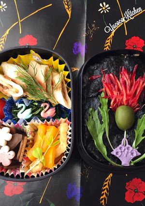 あざみ佃煮、揚げない春巻き 玄米海苔弁当-レシピのメイン写真