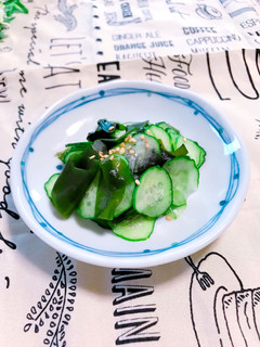 我が家の定番♡きゅうりとワカメの酢の物-レシピのメイン写真