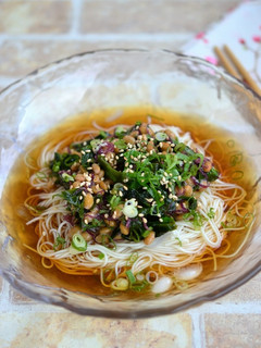 わかめと納豆のぶっかけ素麺-レシピのメイン写真