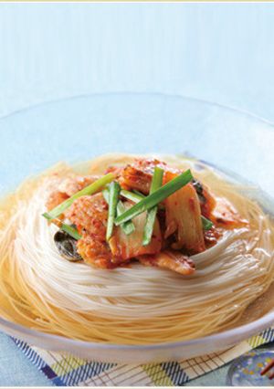 夏バテ防止！冷やし豚キムチにゅうめん-レシピのメイン写真