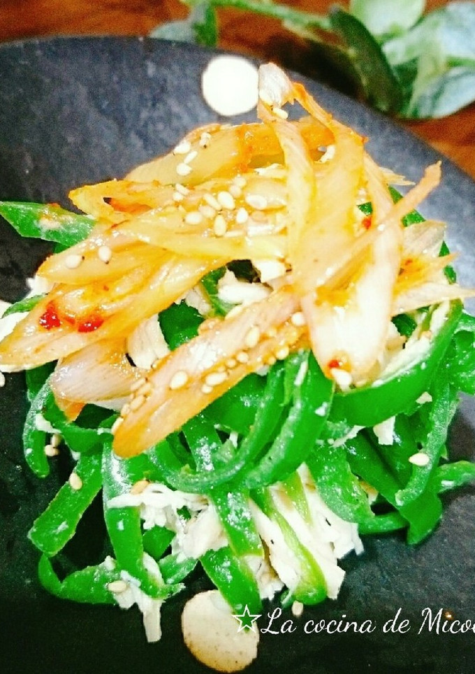 ＊ピーマンと鶏ささみの中華風サラダ＊-レシピのメイン写真