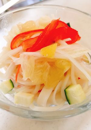 うどんで作る夏の冷やし麺-レシピのメイン写真