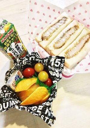 娘はお休み★私弁★カツサンド-レシピのメイン写真