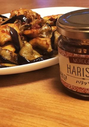 話題の「ハリッサ」鶏胸肉と茄子の炒め物-レシピのメイン写真