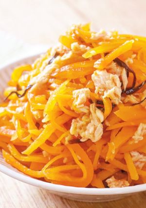 レンジで3分！にんじんとツナの塩昆布和え-レシピのメイン写真