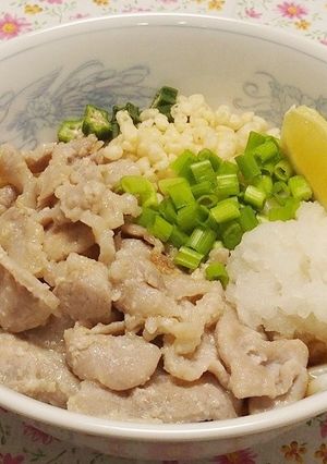 塩豚おろしぶっかけうどん-レシピのメイン写真
