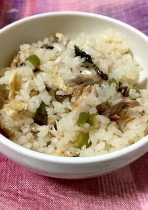 塩サバの炊き込みご飯-QC使用--レシピのメイン写真