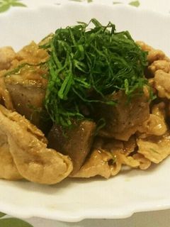 豚バラと蒟蒻の辛子味噌マヨ焼き-レシピのメイン写真