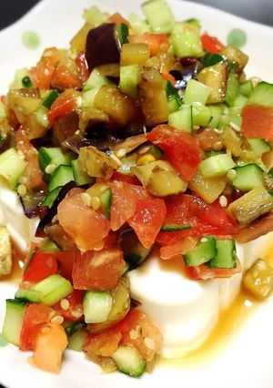 夏野菜のピリ辛やっこ-レシピのメイン写真