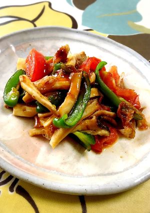 エリンギとトマトのオイかつお炒め♪-レシピのメイン写真