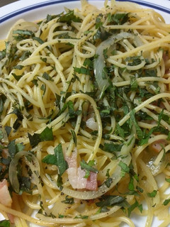 大葉好きな方へ!大葉のコンソメ味パスタ -レシピのメイン写真