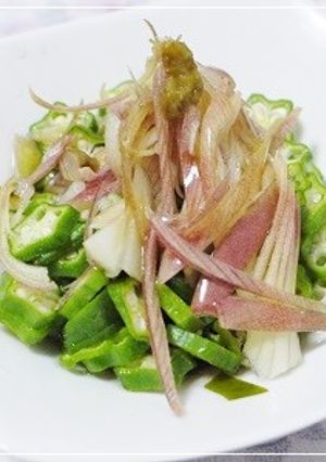 ☆夏野菜ミョウガ＆オクラのサッパリ和え☆-レシピのメイン写真