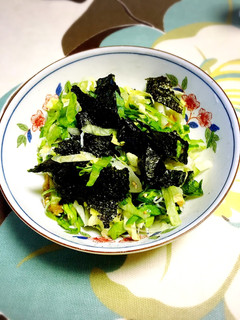 千切りレタスと焼き海苔のサラダ♪-レシピのメイン写真