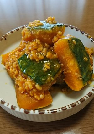 かぼちゃのそぼろ煮-レシピのメイン写真