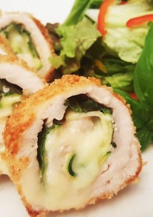 綺麗になれちゃう『ズッキーニの鶏肉巻き』-レシピのメイン写真