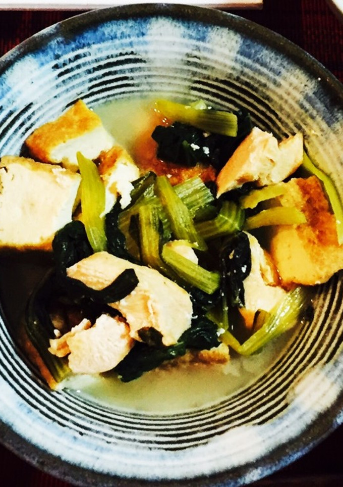 小松菜と厚揚げの煮物-レシピのメイン写真