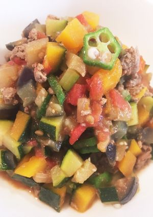 犬ごはん 鶏レバー入りラタトゥイユ-レシピのメイン写真
