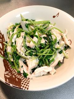 ささみと豆苗の胡麻マヨ和え-レシピのメイン写真