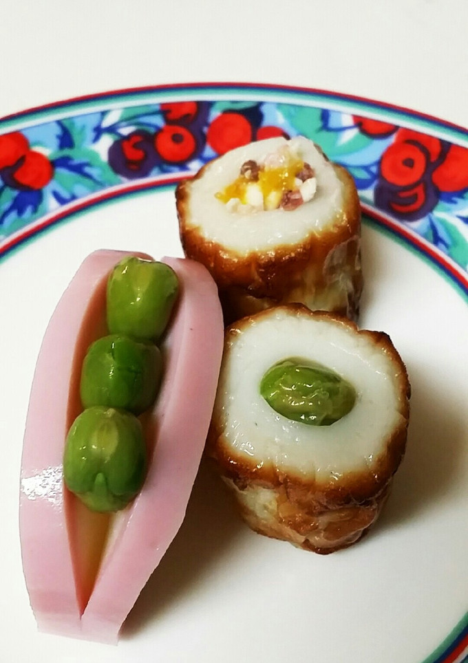 お弁当に　練りものと塩マメで可愛く-レシピのメイン写真
