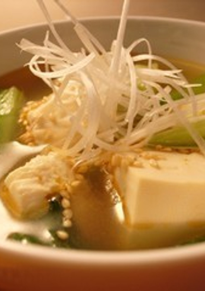 美肌☆簡単　基本の豆腐と青梗菜のスープ-レシピのメイン写真