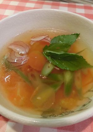 ミニトマトの酸味絶妙冷製スープ-レシピのメイン写真
