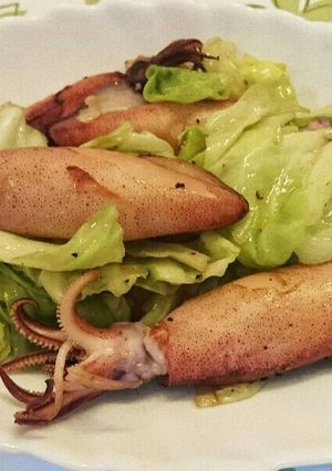 やりいかとキャベツのにんにく生姜焼き-レシピのメイン写真
