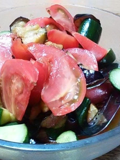 夏野菜和風特製甘辛だれと共に-レシピのメイン写真