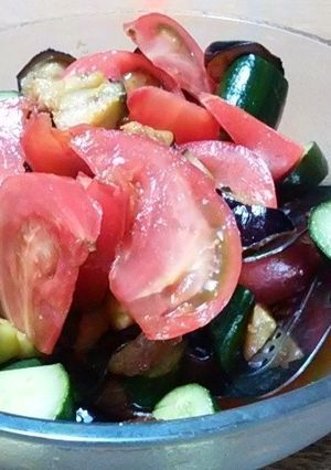 夏野菜和風特製甘辛だれと共に-レシピのメイン写真