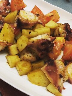 タコとポテトのバジルソース炒め-レシピのメイン写真