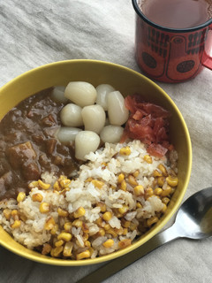 バターしょうゆコーンごはんのカレー-レシピのメイン写真