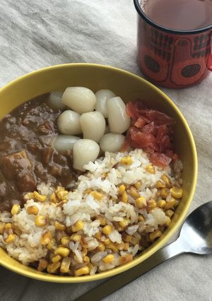 バターしょうゆコーンごはんのカレー-レシピのメイン写真