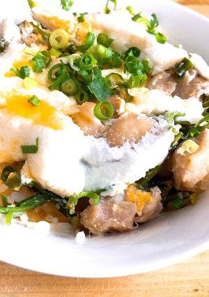 食材3つで☆ふわふわメレンゲの親子丼-レシピのメイン写真