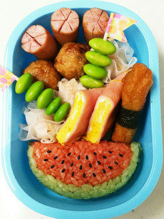 キャラ弁☆スイカ☆夏-レシピのメイン写真
