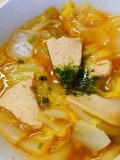 簡単!鶏むね肉と白菜の味噌ケチャップ煮♡-レシピのメイン写真