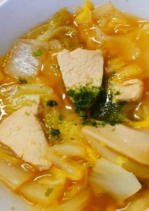 簡単！鶏むね肉と白菜の味噌ケチャップ煮♡-レシピのメイン写真