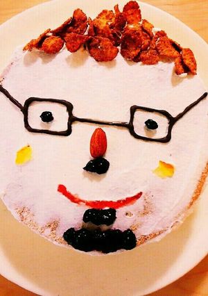 お父さんビックリ!簡単似顔絵誕生日ケーキ-レシピのメイン写真