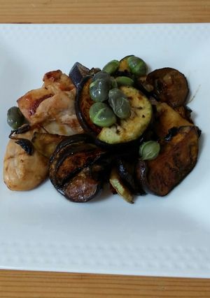 京山科なすと鶏肉の甘辛炒め-レシピのメイン写真