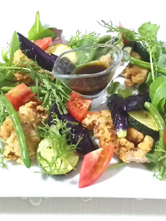 鶏肉のフリットと夏野菜のサラダ仕立て-レシピのメイン写真