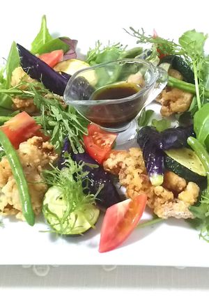 鶏肉のフリットと夏野菜のサラダ仕立て-レシピのメイン写真